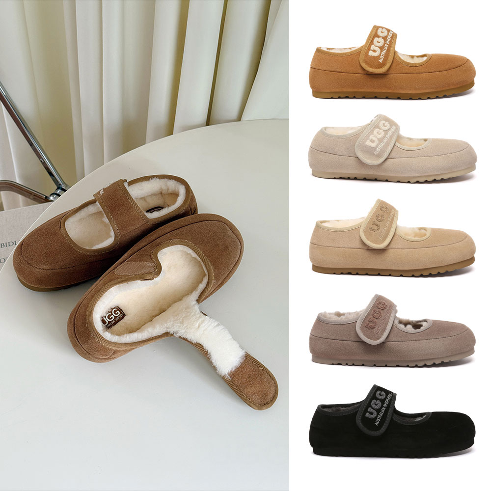 [무료배송] 호주정품 에버어그 벨비 메리제인 플랫 양털 슈즈 AS UGG AS7024