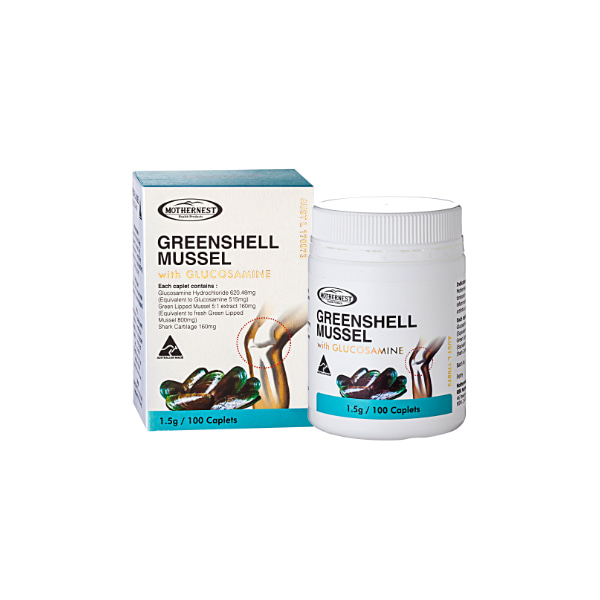 마더네스트 초록입홍합 글루코사민 1500mg 100정