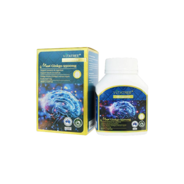 비타트리 MEGA 은행잎 징코빌로바 9500mg 맥스 60정